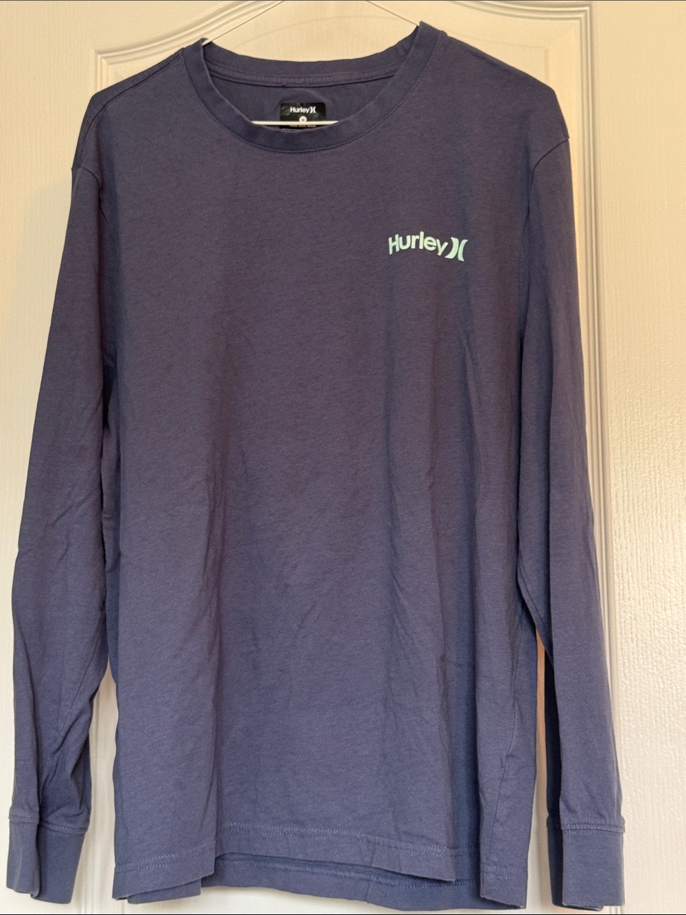 Hurley Slate blue Long-Sleeve Tee with Mint Logo